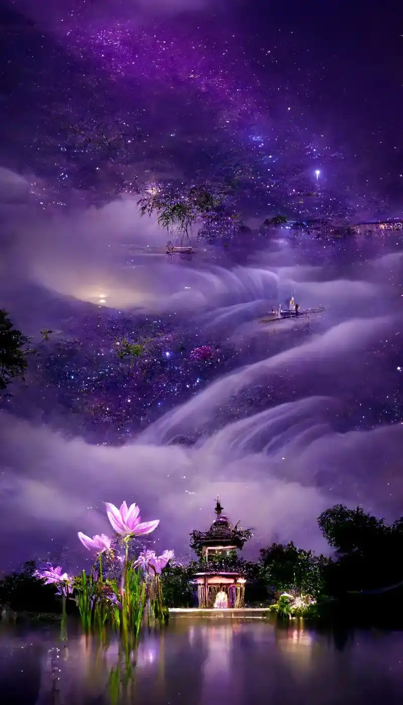 幻紫色将星空渲染得美极了,快艾特最爱 - 抖音