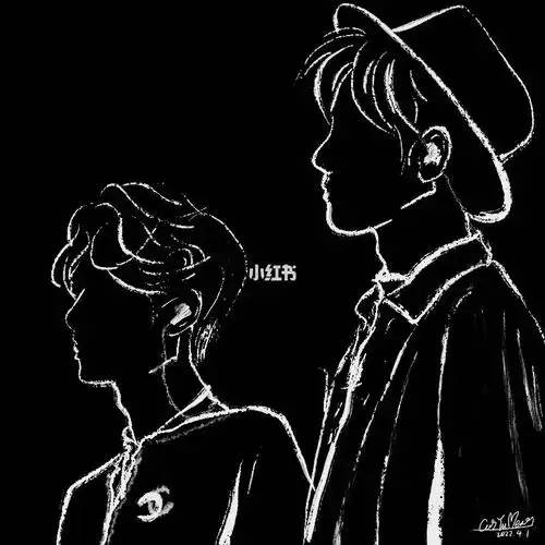 博君一肖  day1 博肖头像剪影画