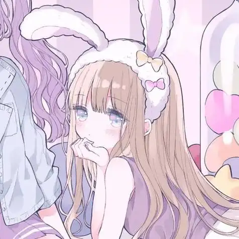 闺蜜头像淡紫色可爱风