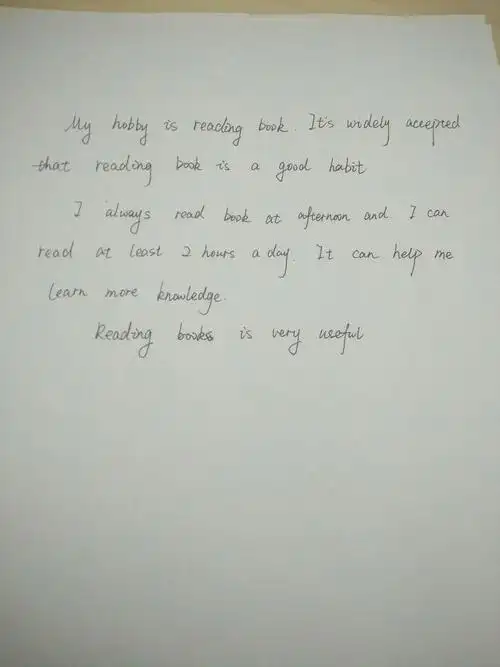 用我的爱好写一段小文英文简单40