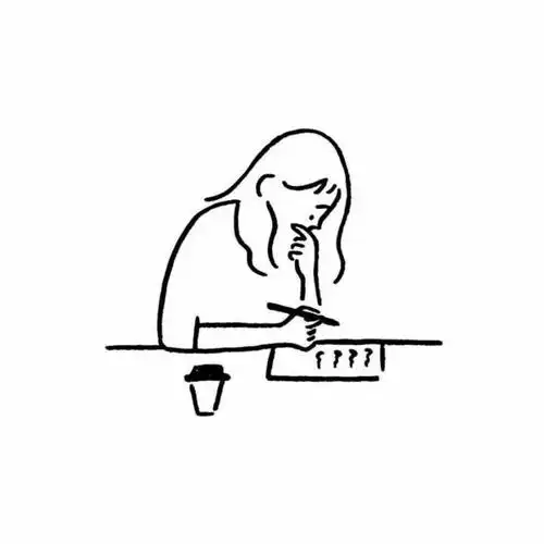 有没有白底一条黑线的简笔头像?