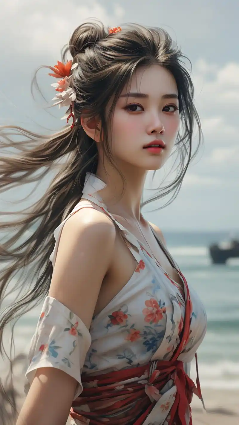 来看看这些美女全面屏壁纸吧!