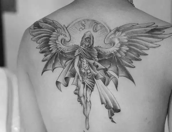 男生的发型男生背部纹身麒麟图片大全,男士纹身后背