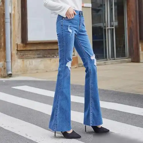 学这玩转牛仔裤,做精致小女人|高腰|高跟鞋|喇叭裤|长裤_网易订阅