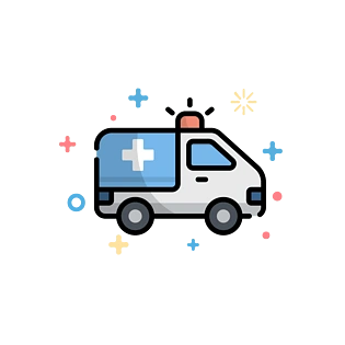 pngpsd2000*2000救护车车辆矢量元素免抠pngpsd2000*2000卡通救护车