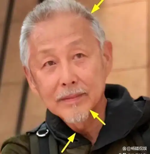 68岁陈道明被偶遇,头发胡子已全白,穿500元真丝t很接地气