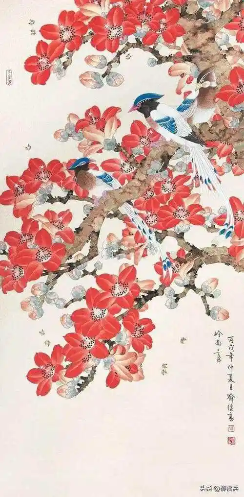 名家花鸟画《木棉花》欣赏