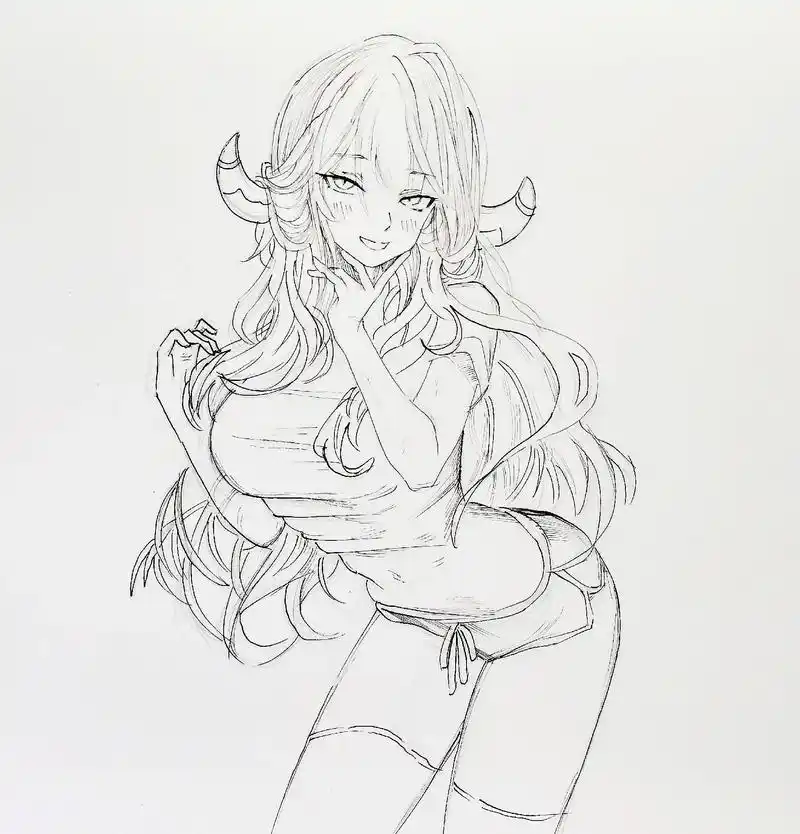 "如果可以,我希望你是我的唯一"#二次元 #临摹 #动漫 # - 抖音