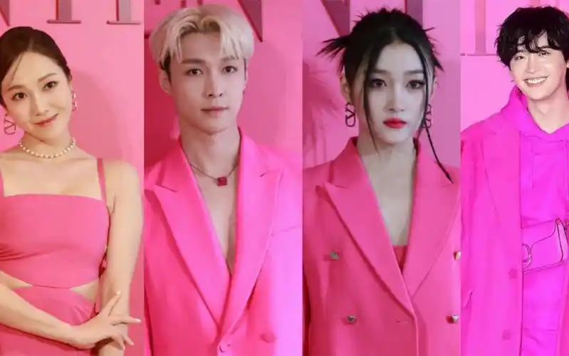 粉色阿那亚大秀来袭 张艺兴关晓彤郑秀妍的装态真不错_哔哩哔哩