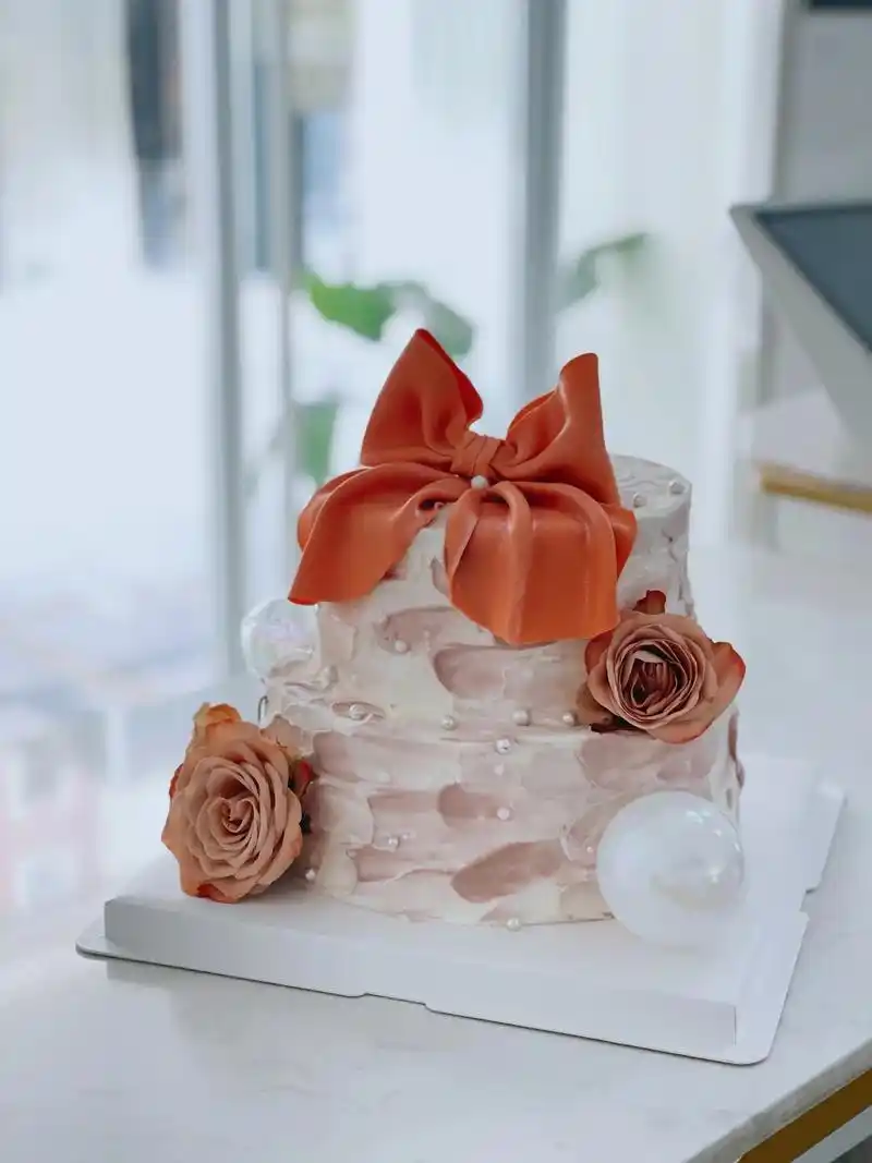 少女心翻糖蝴蝶结蛋糕图片分享 #图文来了 #创作灵感 - 抖音