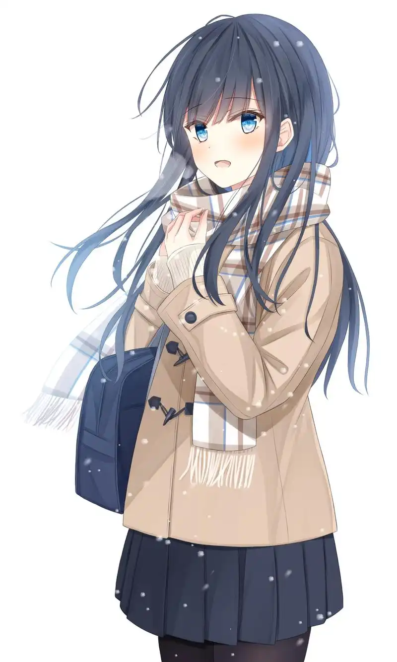 画师「千リ」作品欣赏:恬静可爱的水手服美少女人物插画