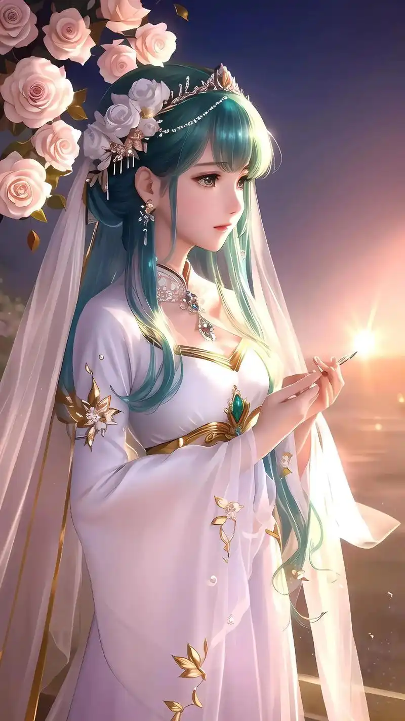 仙气飘飘的二次元国风美女#ai绘画#原创国风#二次元ai绘画 - 抖音