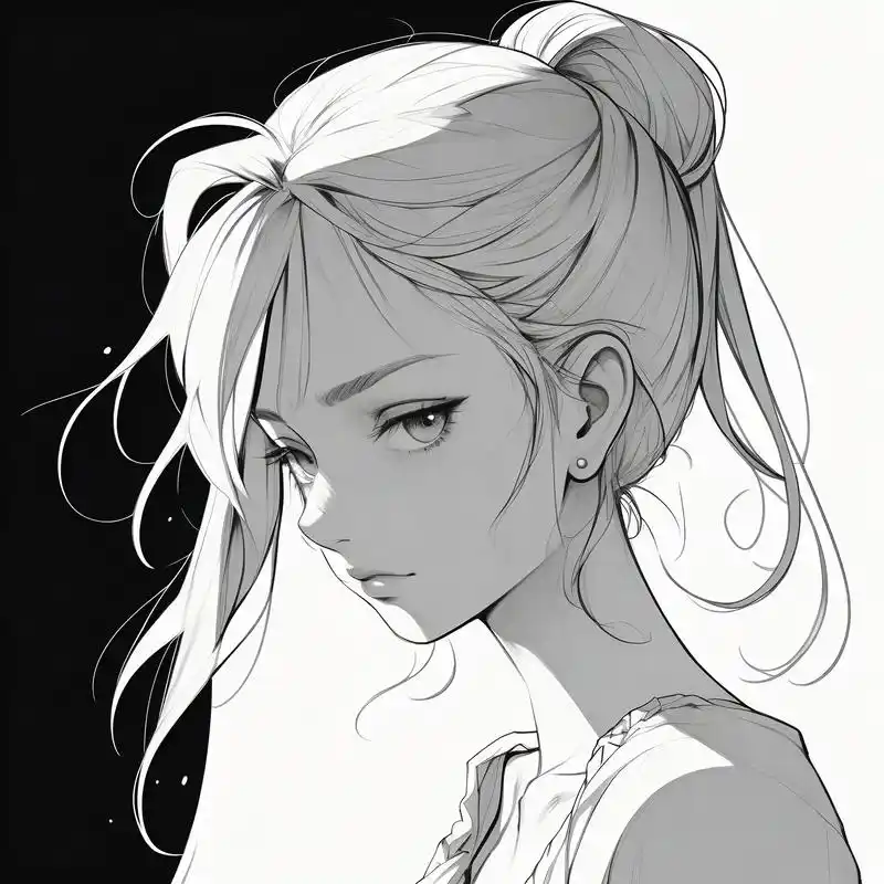 黑白素描头像,高级感满满94