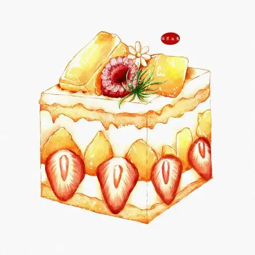 procreate绘画  #零基础学画画  #画画  #甜品  #水彩美食  #画久久