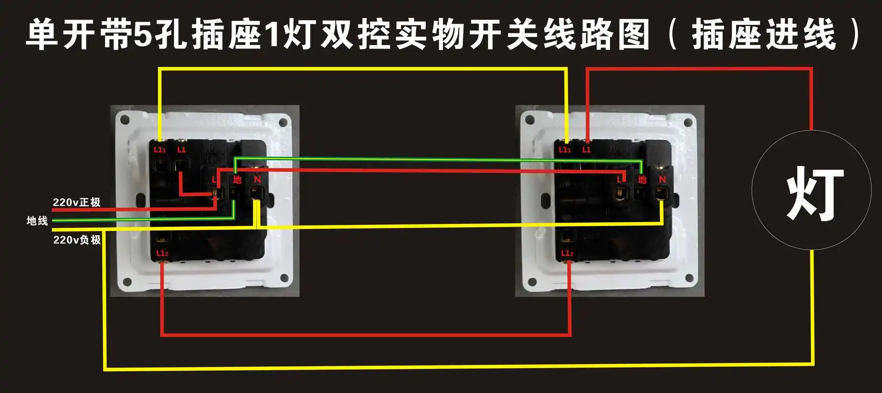 双控开关怎么安装的,需要有实物图的
