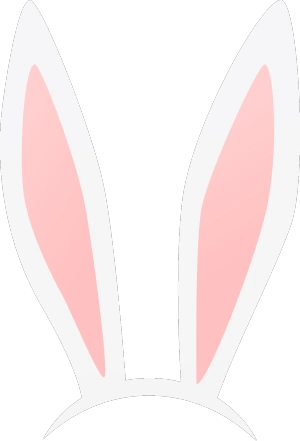 兔耳兔耳朵兔子耳朵卡通插画