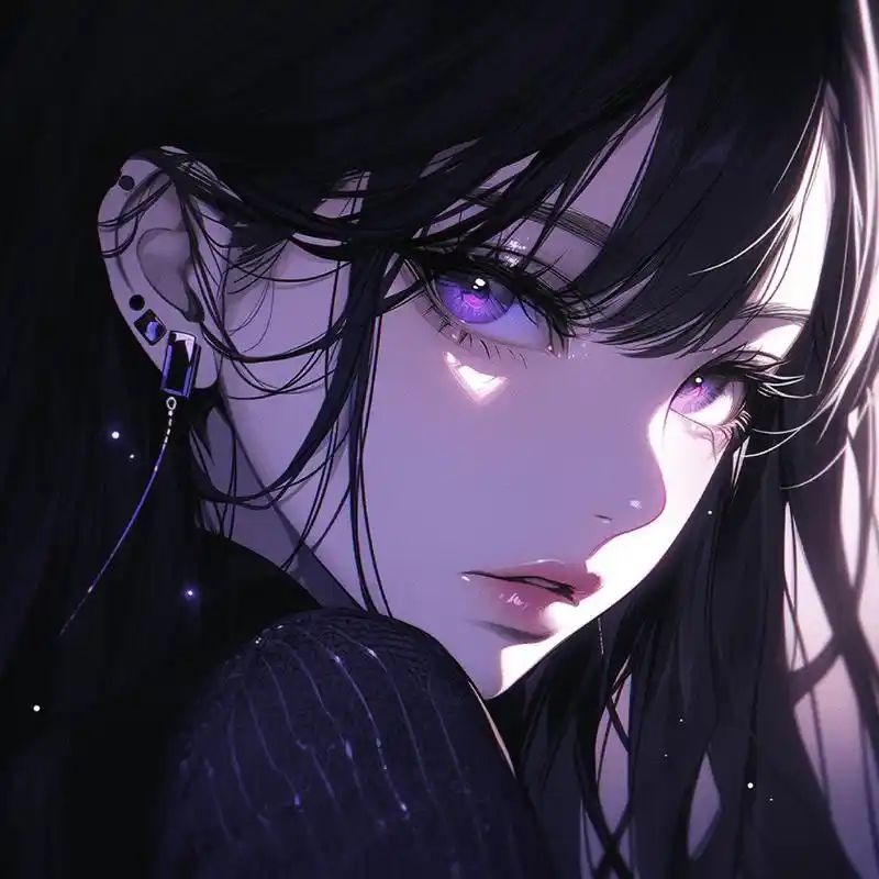 紫色系酷酷的女生头像:生活不止一帆风顺的喜悦,还有苦尽甘来迎难而上