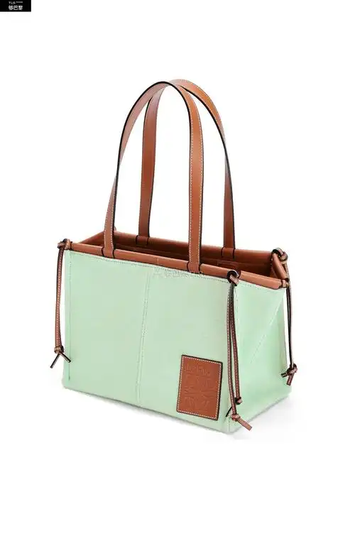 【包邮包税】 loewe罗意威 21年秋冬 女士 手提包 小号帆布和牛皮革