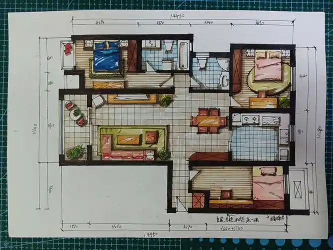 平面图 #手绘平面图 #室内平面图