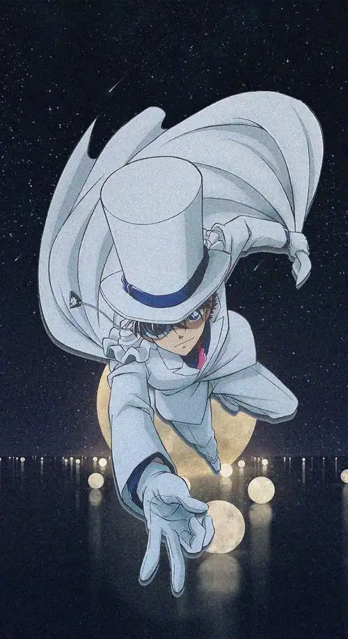 怪盗基德壁纸(来源,微信公众号名侦探柯南漫迷中心)