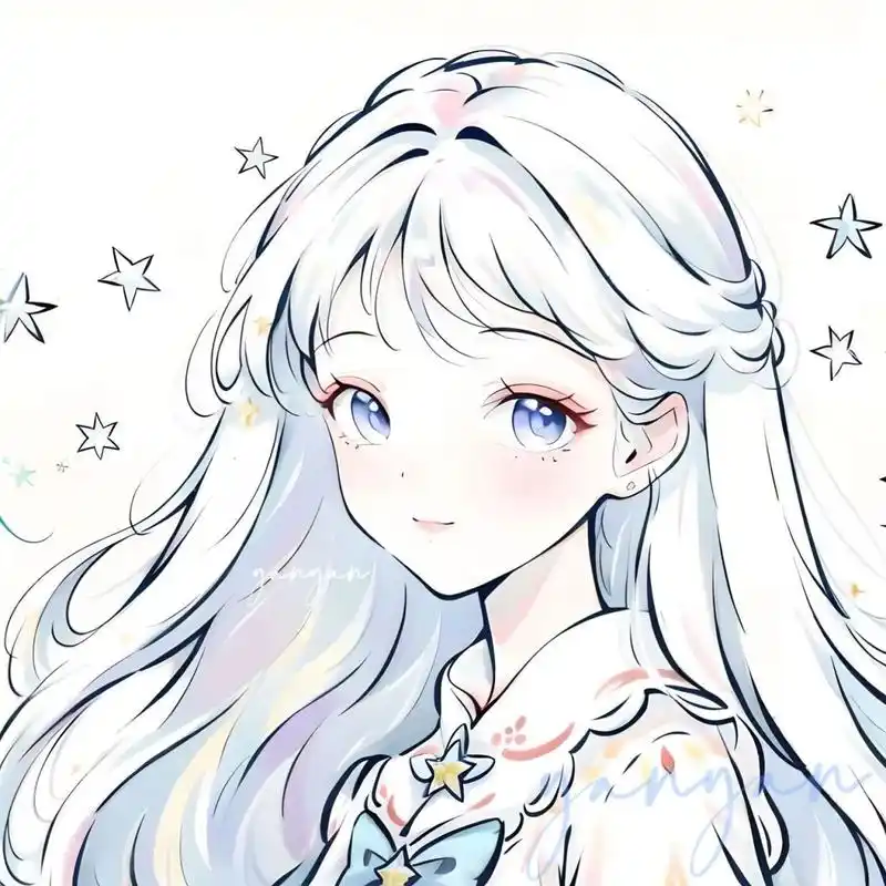 古风极简头像|满天星少女