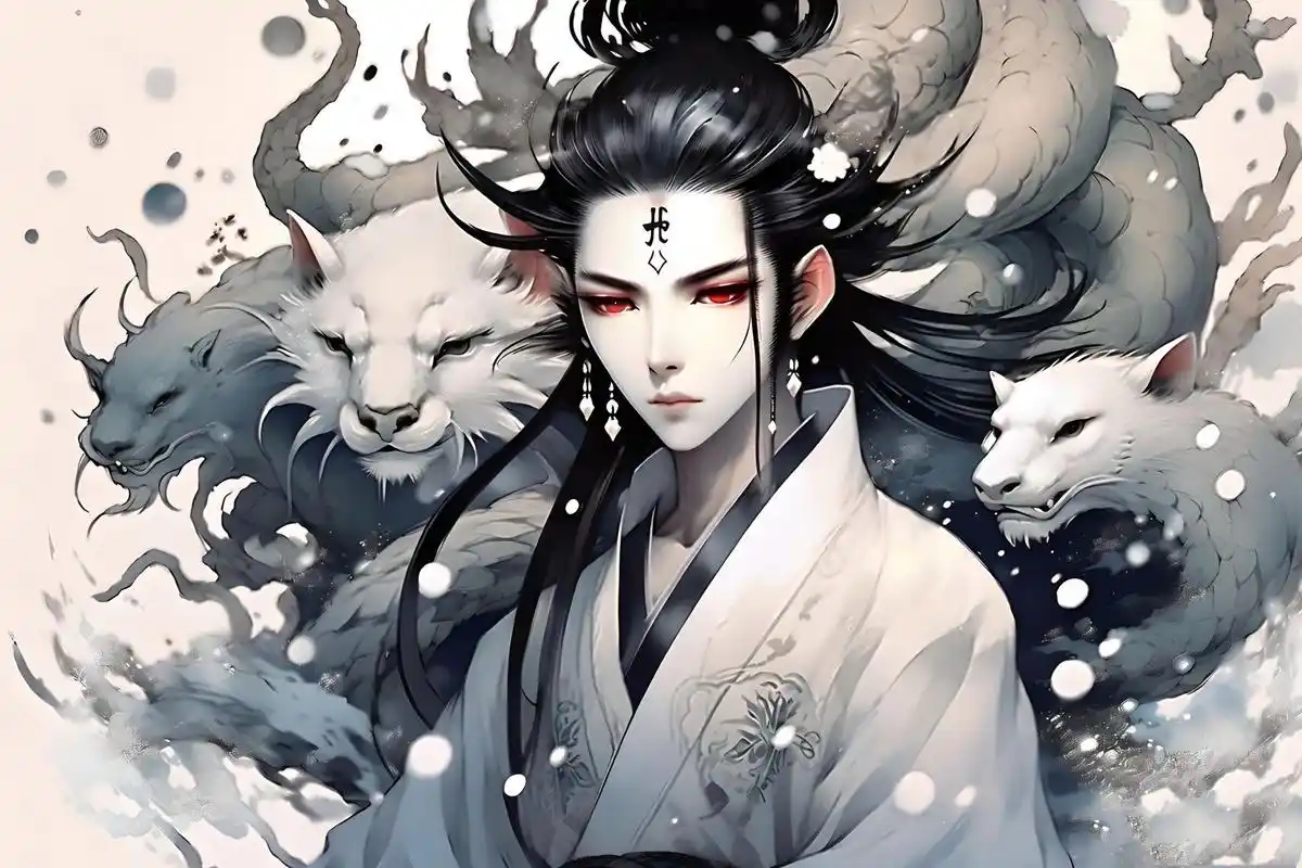 二次元##古风##古风动漫帅哥##水墨画##古风插画##图片##动漫头像和