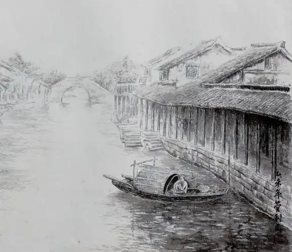 自幼习画,学习油画,水粉画,连环画,专攻中国画,特别钟爱古镇风情写生