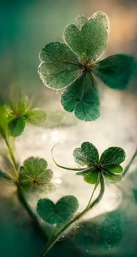 带白色四叶草的壁纸(壁纸四叶草系列)(20)