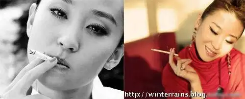 刘亦菲抽烟小家碧玉