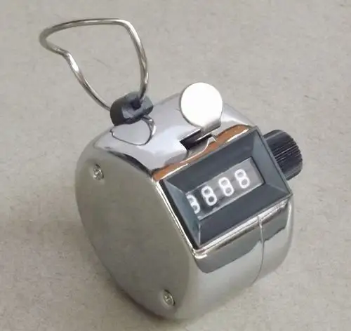 有底座带挂环按压式四位数手动计数器