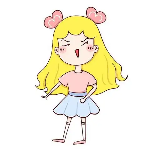 调皮女孩头像插画图片素材