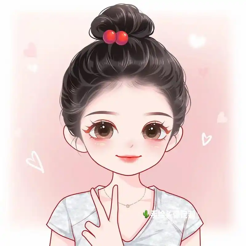 俏皮可爱的丸子头女生头像 一眼心动的女高头像9292 741532