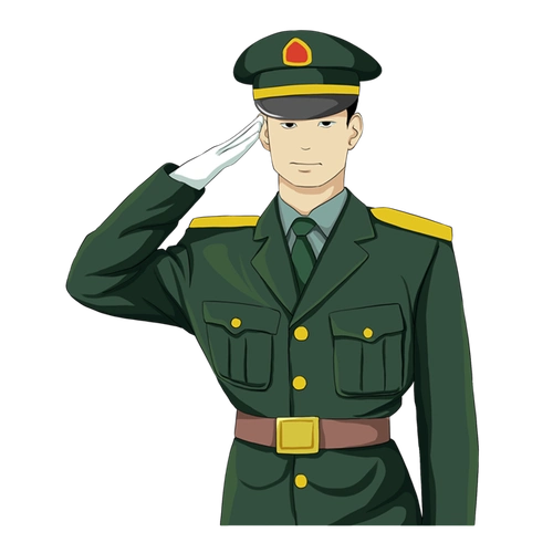 军人敬礼免抠图