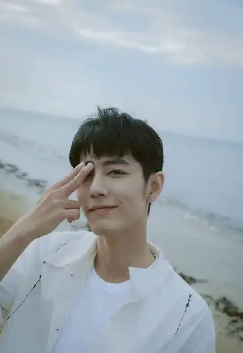 肖战晒海边写真,穿白色衬衫搭牛仔裤少年感十足,"顾大夫"再现_观众们