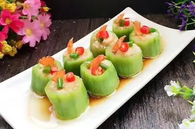 【亲子厨房】蒜蓉丝瓜鲜虾盅