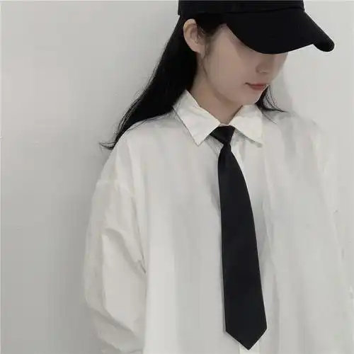 学院风秋季白色长袖衬衫女夏季薄款外穿学生盐系衬衣防晒上衣女 - 17