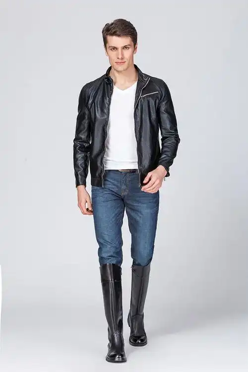 靴子男马靴子高筒牛皮阅21年英伦秋冬季拉链长骑士皮靴定制款分类1