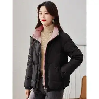 aosijie轻奢女装品牌 羽绒服外套女短款2021年秋冬季新款小个子白鸭绒