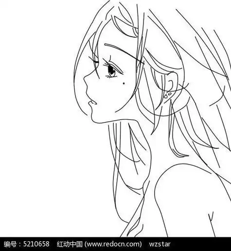 简笔画沙发上看书的少女马尾女生侧面怎么画马尾女生侧面简笔画画法