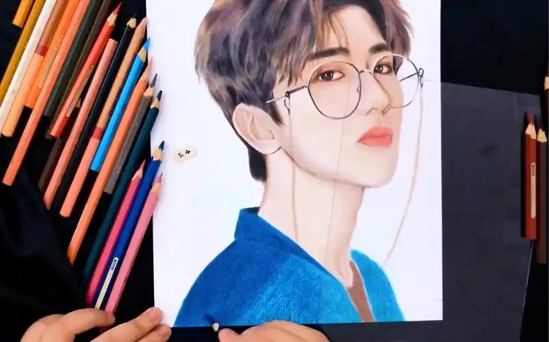 【彩铅】手绘蔡徐坤教程