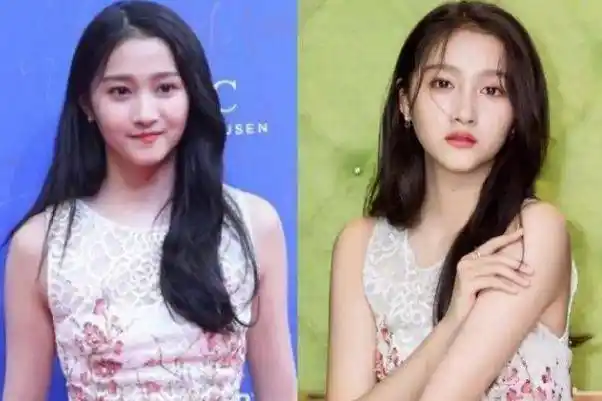 四大娱乐圈女明星精修照对比现原形,热巴皮肤黑,图4膀大腰圆_关晓彤