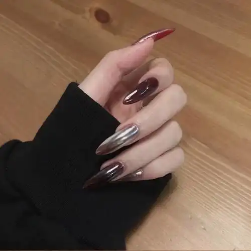 美甲欧美尖形长款气质显白网红拍照防水可拆卸美甲工具