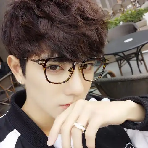 小众玳瑁色帅气韩版眼镜框男可配近视tr90文艺眼镜架复古素颜百搭