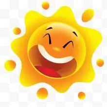 卡通大笑的太阳设计