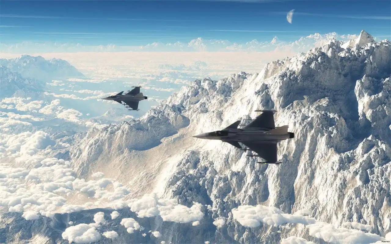 超酷的jas-39鹰狮战斗机特写图片桌面壁纸高清