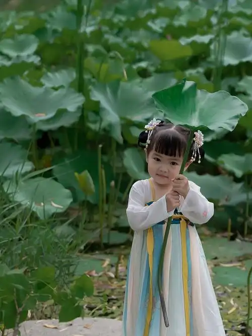 女童古风汉服🪷初秋的荷花