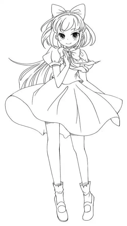 线稿全身漫画卡通人物绘画