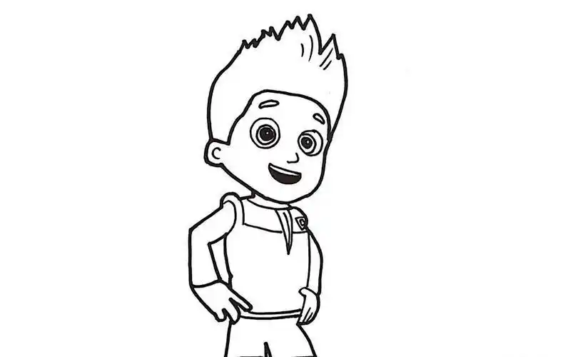 汪汪立功大队-队长莱德卡通简笔画简笔画大全