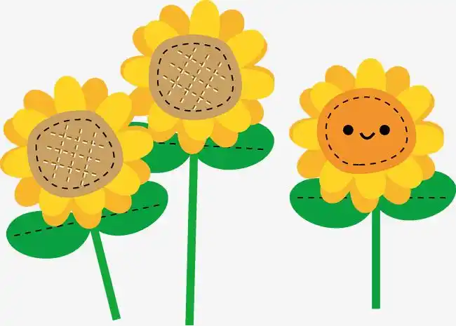对卡通向日葵   手绘向日葵   动漫向日葵   可爱向日葵素材感兴趣