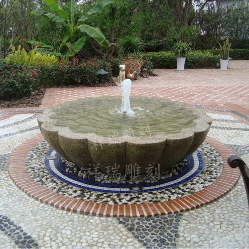 石雕水景雕塑涌泉石材大理石大理景观花园喷泉石雕